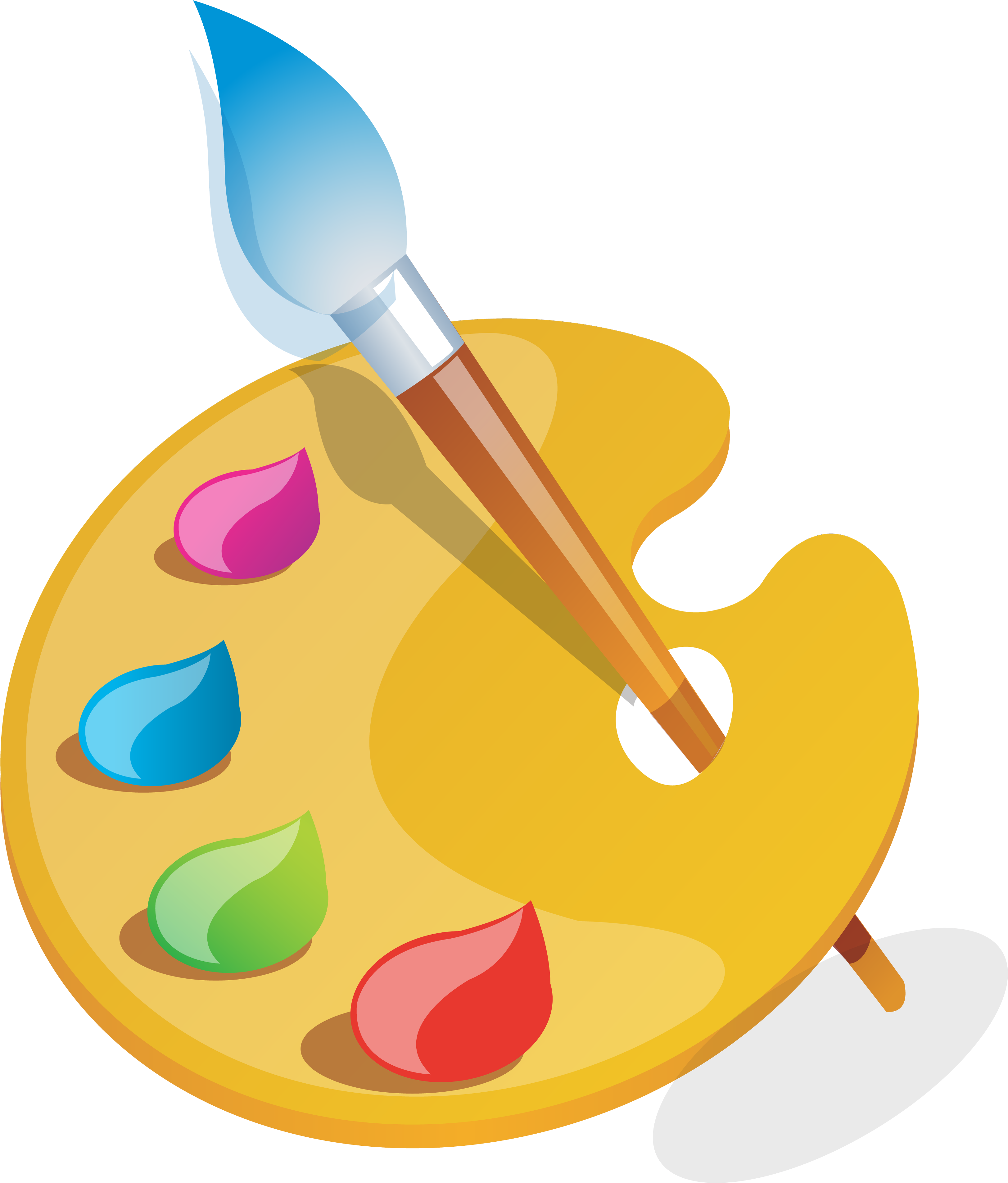 Palette Painting Holi Paintbrush Free Clipart Hq Clipart - Palette (3255x3840), Png Download