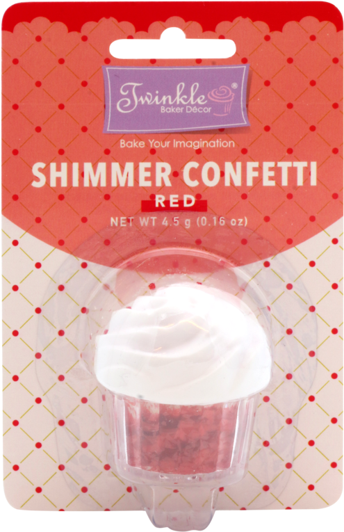 Red Shimmering Confetti - Birthday Candle (800x800), Png Download