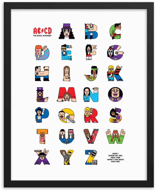 Download Rock Abc Framed Poster - Brojevi Do 10 Plakat PNG Image with ...