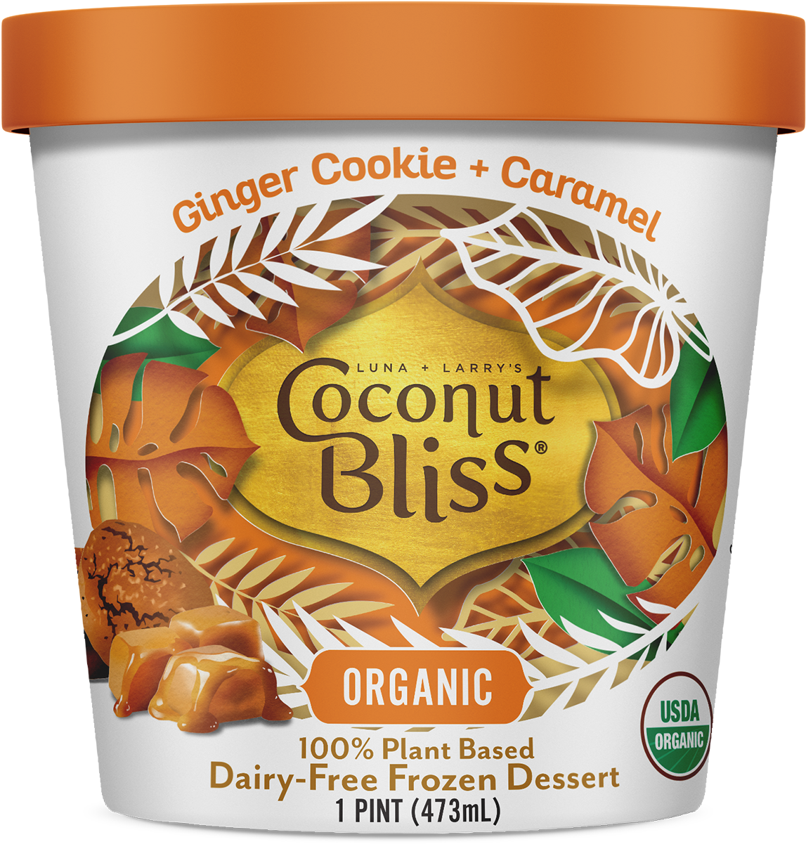 Ginger Cookie Caramel - Ice Cream (1580x1200), Png Download