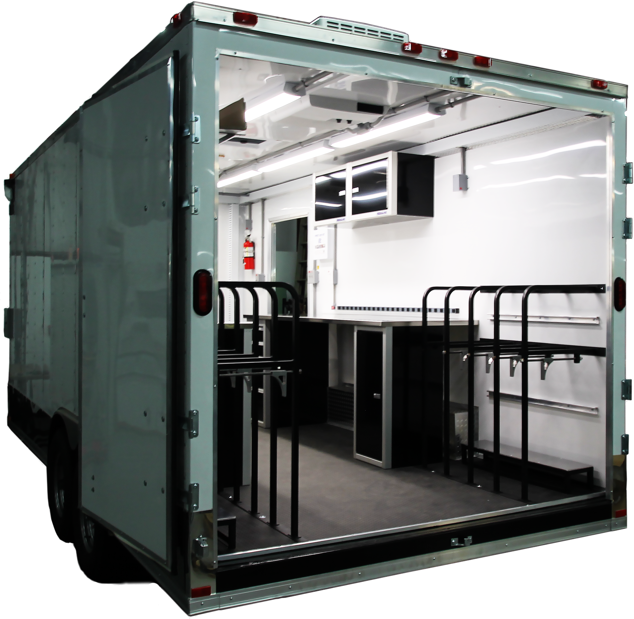 Rear Of Trailer Open Doors 3 Quarters Turn Png - Truck (2880x2880), Png Download