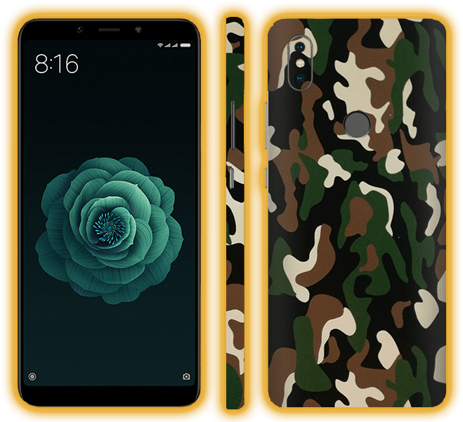 Camouflage Skins / Wraps - Xiaomi Mi A2 Lite Ds Black 64gb (672x602), Png Download