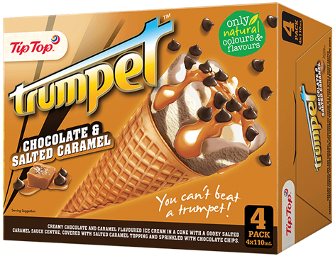 Salted Caramel 4 Multipack - Trumpet Ice Cream (720x480), Png Download