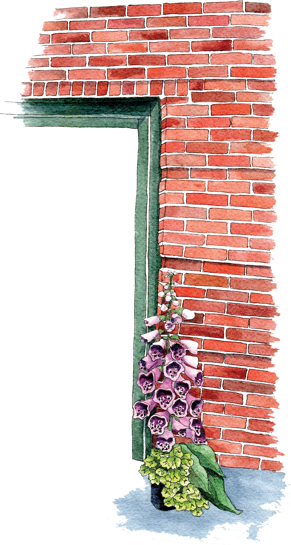 Berkeley Hort Entrance - Brickwork (1000x1862), Png Download