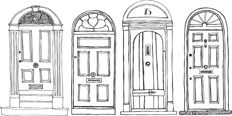 Doors - Sketch (800x399), Png Download