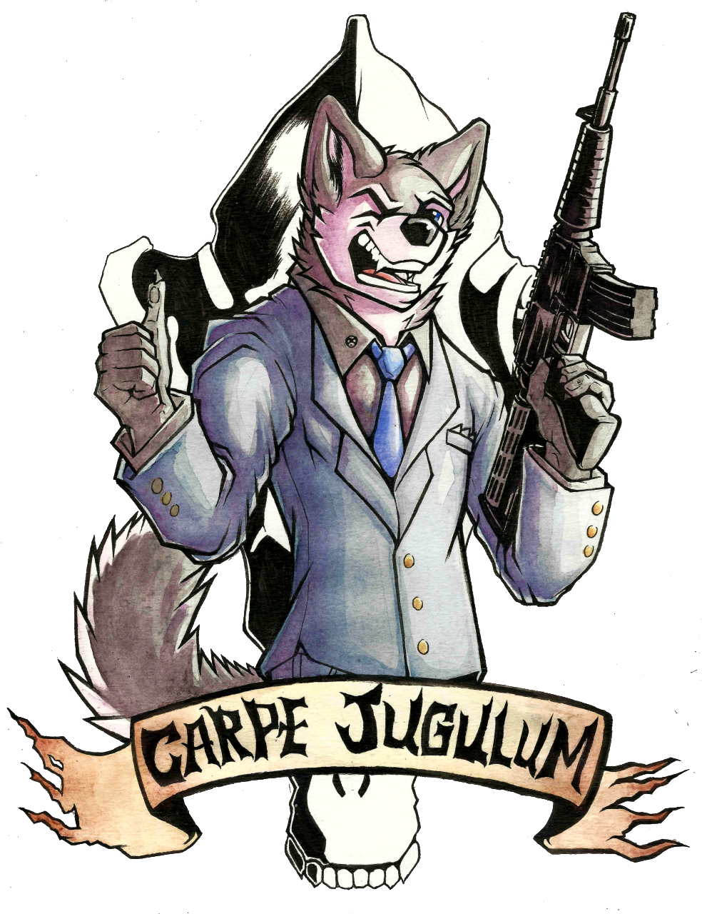 "dire Wolf Media" T-shirt Design - T-shirt (984x1280), Png Download