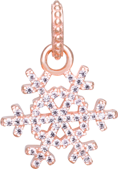 Iniciochristmas Copo De Nieve Colagante Rosa - Pendant (675x900), Png Download