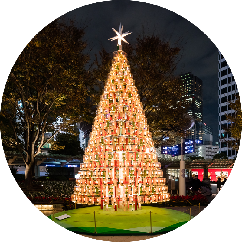 2 Roku-roku Plaza Illumination - 六本木 ヒルズ クリスマス ツリー 2017 (800x800), Png Download