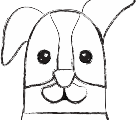 Drawn Dog Head - Sketch (640x480), Png Download