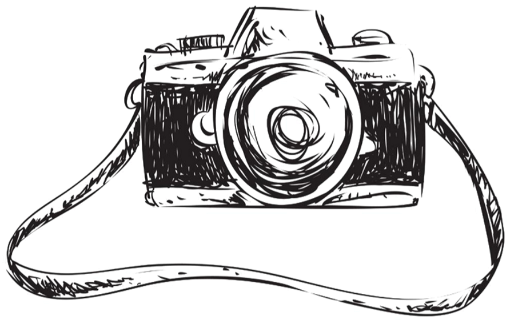 Camera Photography Camerasticker Draw Drawing Sketch - Camera Sketch (1024x1024), Png Download