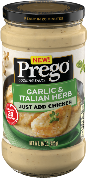 Garlic & Italian Herb Cooking Sauce - Prego Creamy Lemon Parmesan (700x700), Png Download