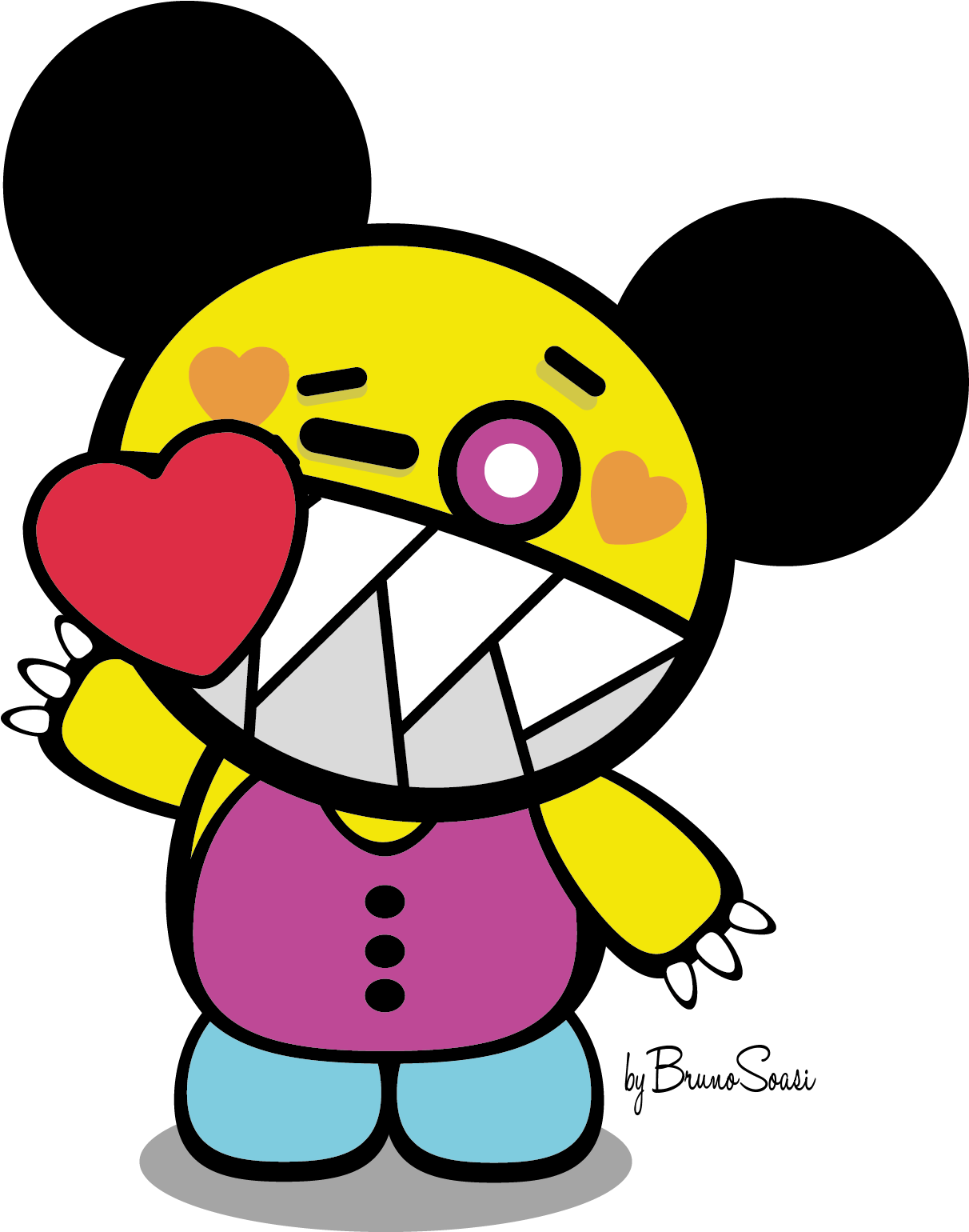 Kiss-01 - Cartoon (1275x1650), Png Download