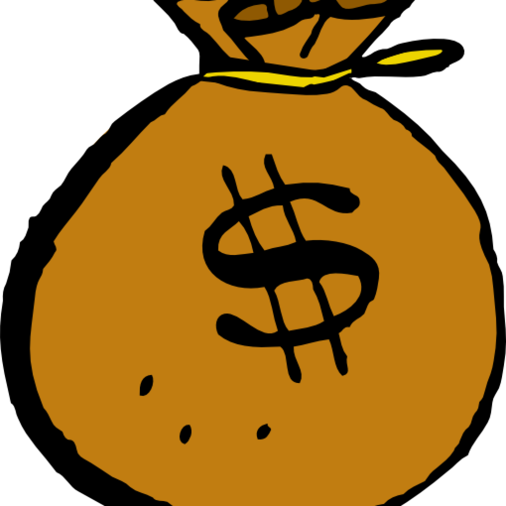 Sack Of Money Clipart Sack Of Money Clipart Brown Bag - Cash Bag Clip Art (1024x1024), Png Download