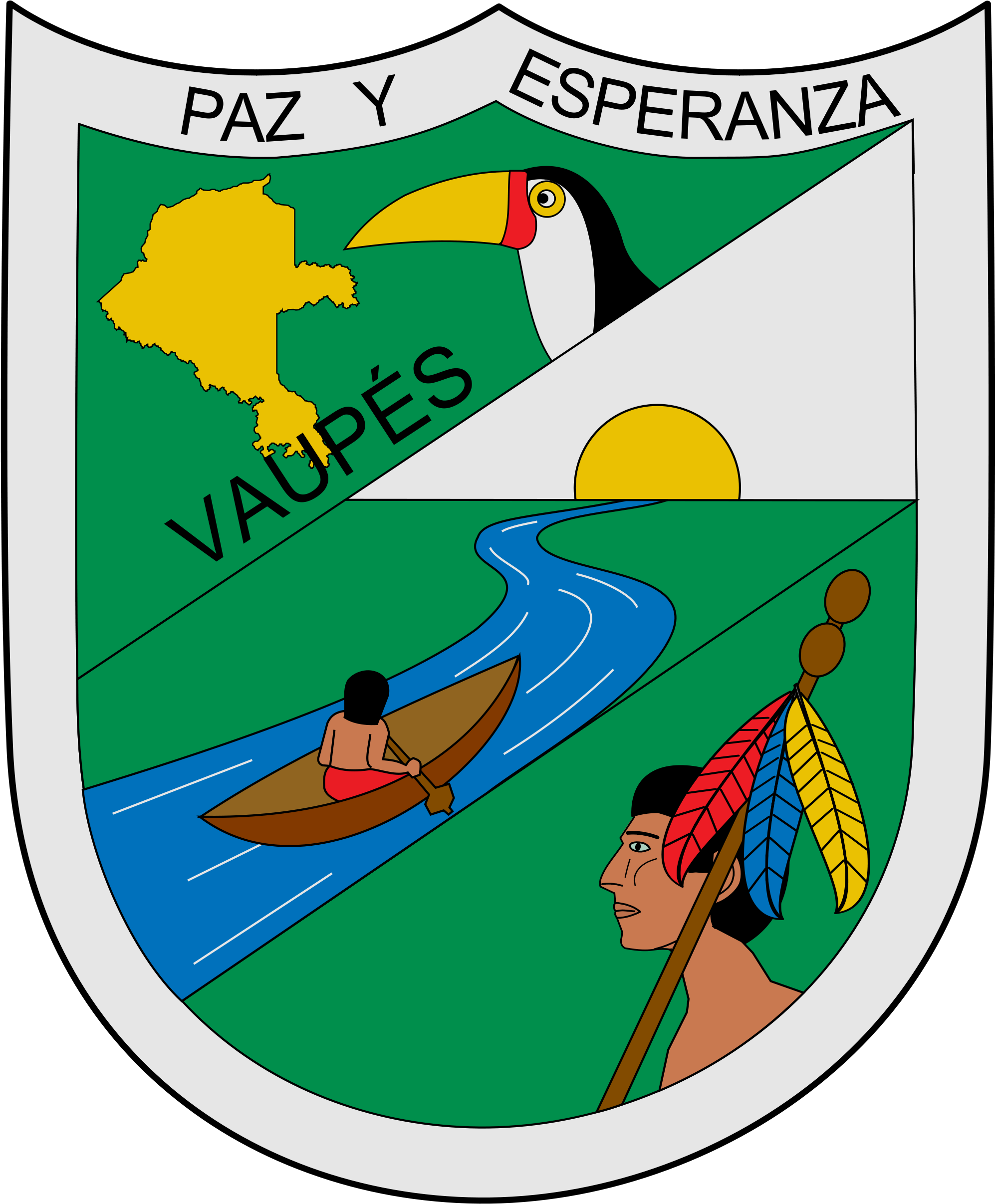 Escudo - Escudo De Vaupes (2000x2414), Png Download