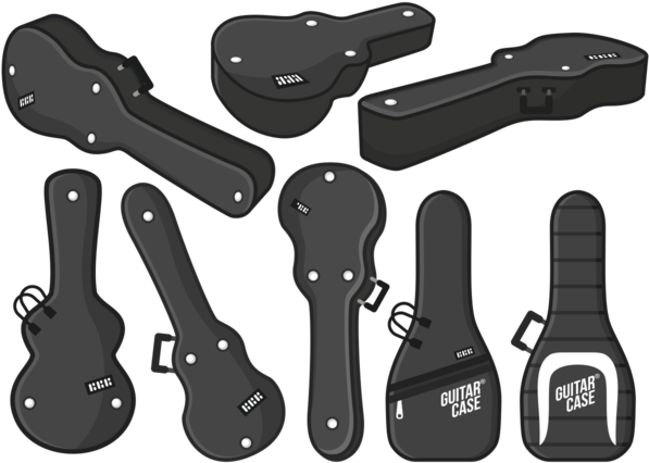 Guitar Case Vector (700x490), Png Download