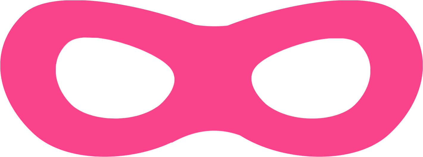 Superhero Mask Free Printable Pink - Pink Superhero Mask Template (1458x573), Png Download