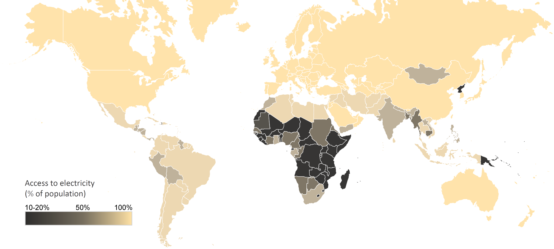 Sprint Coverage World Map (1920x863), Png Download