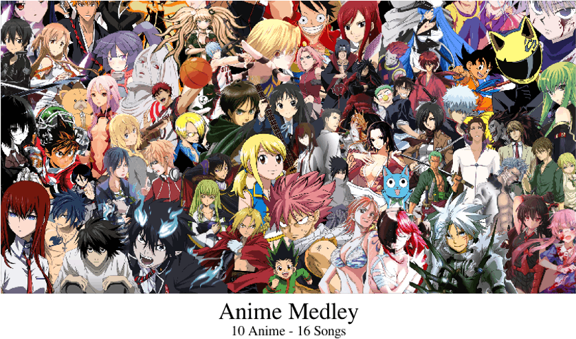 Download Anime Medley Anime Crossover Png Image With No Background Pngkey Com