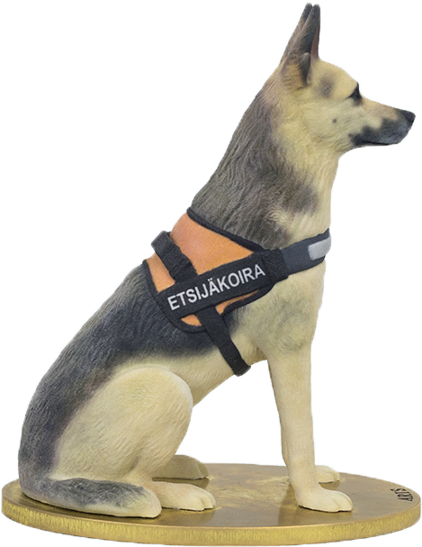 They Are 3d Printed In Full Colour Sandstone - 3d Printed German Shepherd (577x808), Png Download