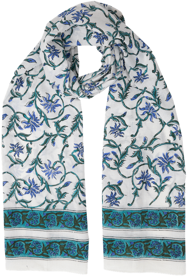 Vintage Floral Scarf-passion Lilie - Stole (767x1000), Png Download