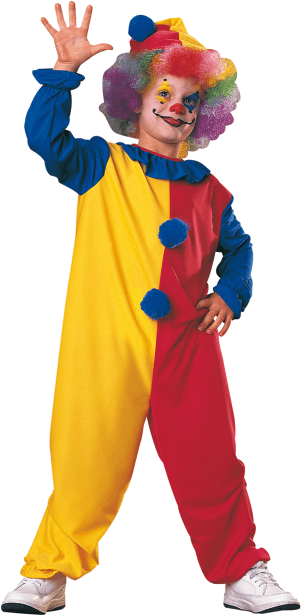 Child Simple Clown Costume - Carnival Costume For Boys (800x1268), Png Download