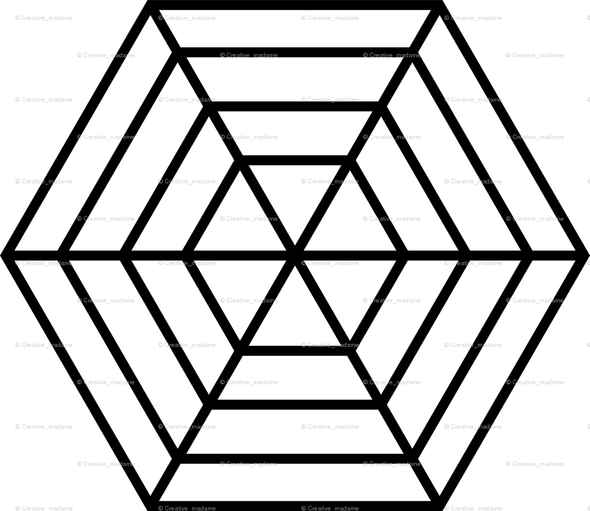 Hexagonal Cobwebs Initial Design Wallpaper - Spider Web Line (1155x1000), Png Download