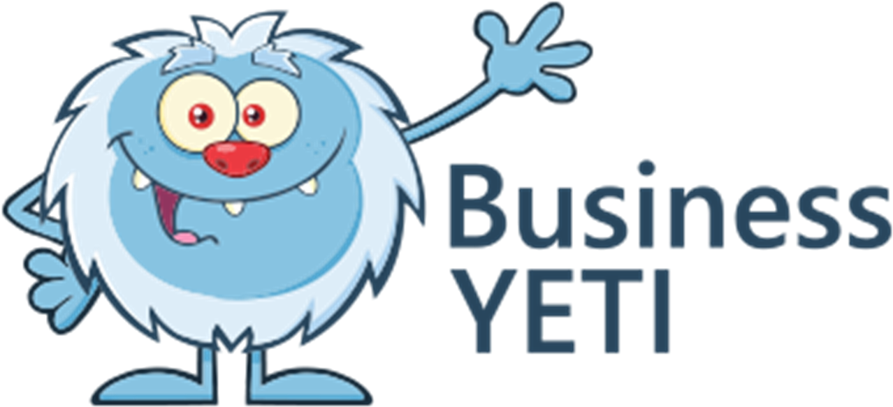 Business Yeti - Yeti Cartoon (1313x600), Png Download