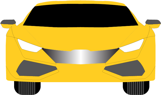 Yellow Car Vector - Supercar (1066x800), Png Download