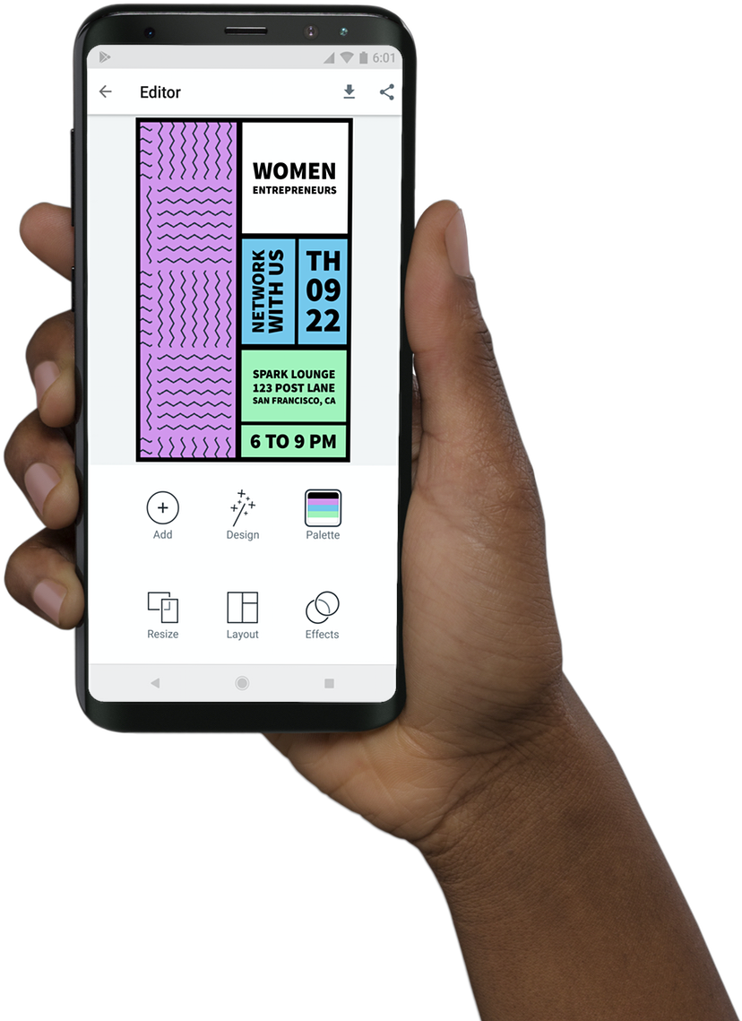Hand Samsung S8 - Adobe Spark Post Android (2000x1334), Png Download