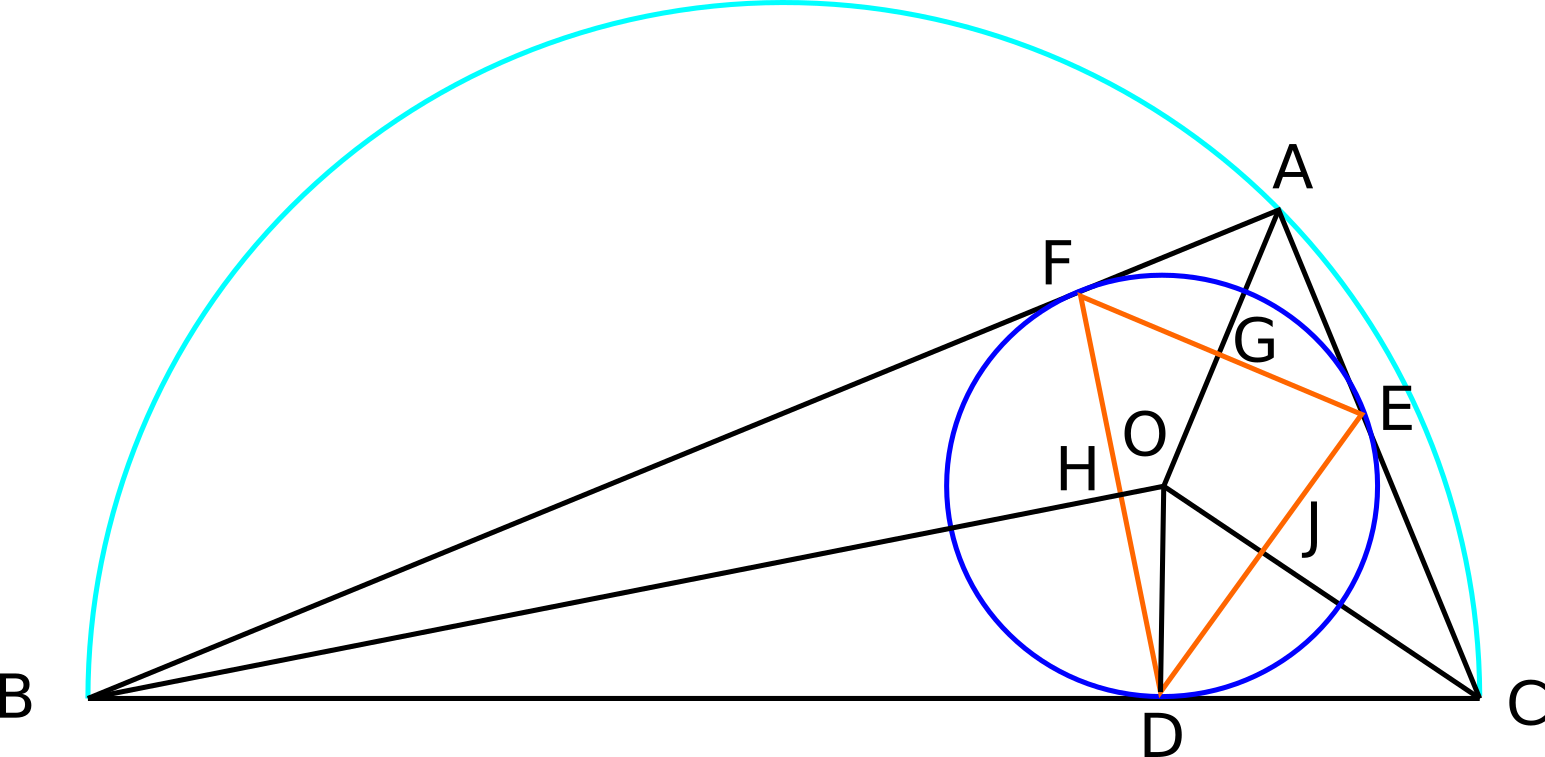 I Added Some More Lines And Labeled Some Points - Circle (1545x757), Png Download