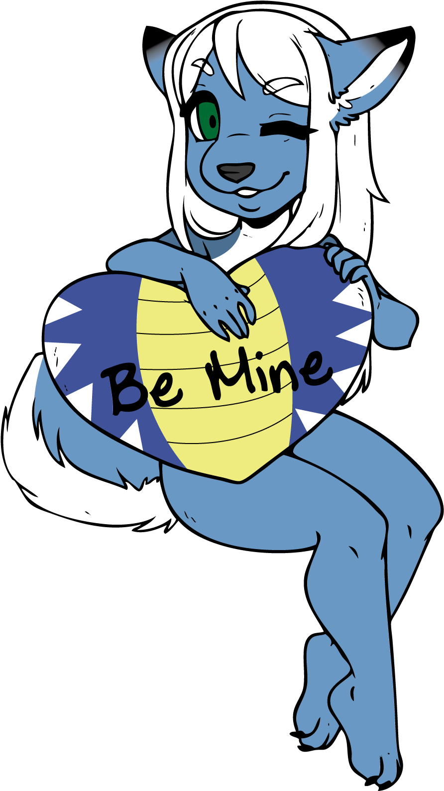 Valentine Of Blue Dragon - Cartoon (1275x1650), Png Download