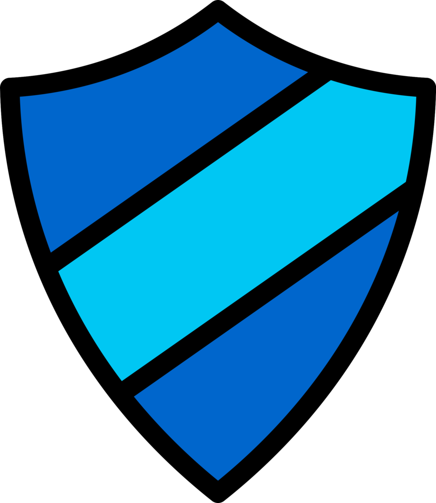 Emblem Icon Dark Blue-light Blue - Dark Blue Shield Clipart (889x1024), Png Download
