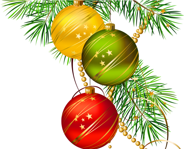 Christmas Ornaments Clipart Pine Tree Branch - Christmas Decor Vector Png (640x480), Png Download