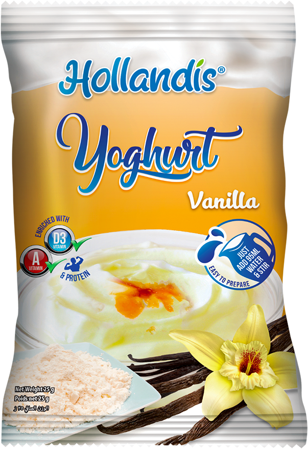 Hollandis Instant Vanilla Yoghurt Powder - Hollandis Yoghurt Vanilla (1000x1000), Png Download