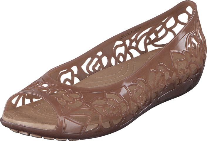 crocs isabella jelly flat bronze