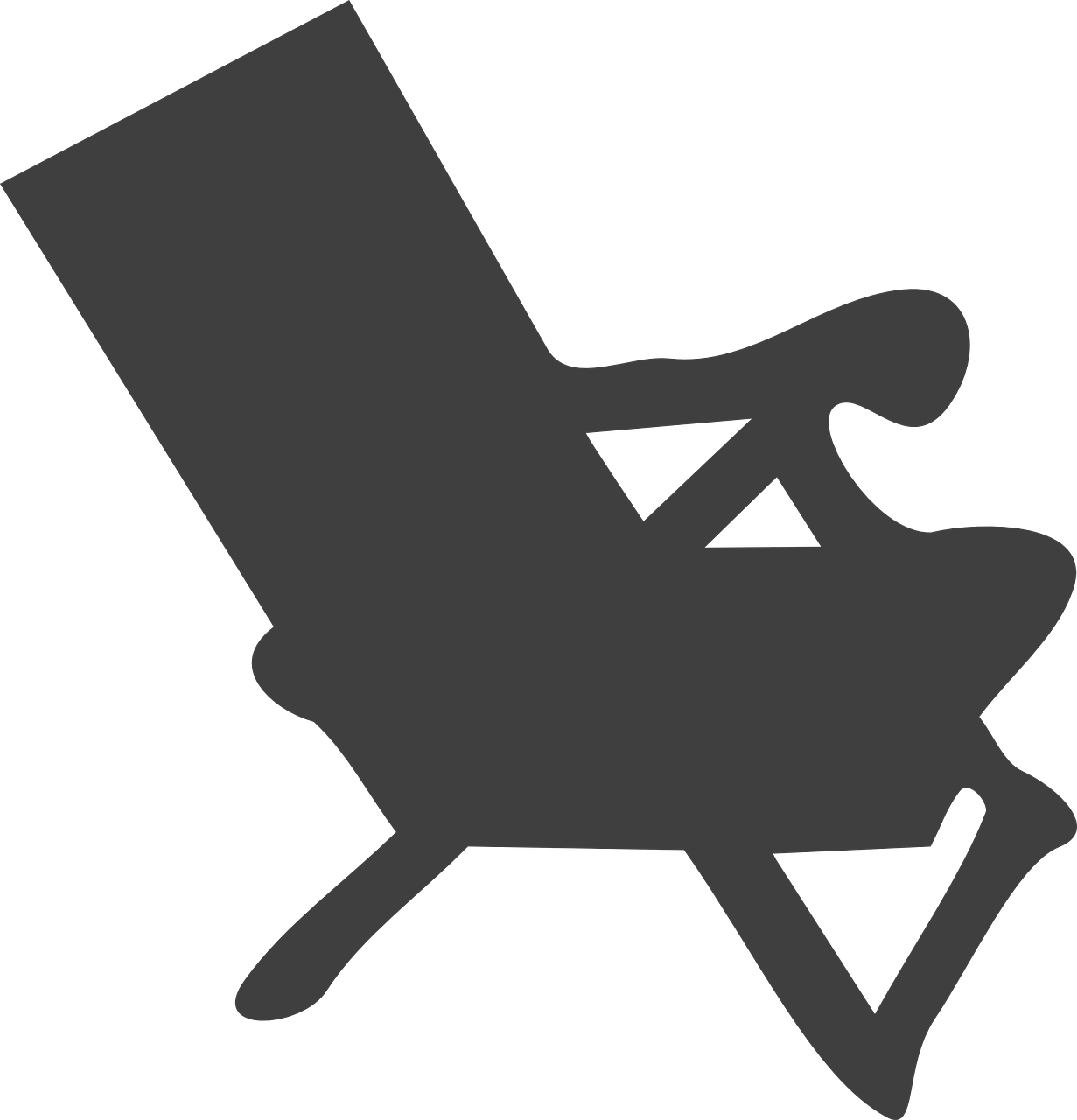 Canvas Chair Deck Chair Beach - Beach Chair Clip Art (1231x1280), Png Download
