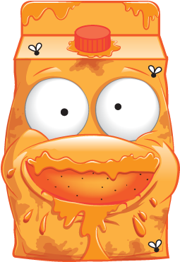 Oozy Orange Juice Pic - Grossery Gang Oozy Orange Juice (412x406), Png Download