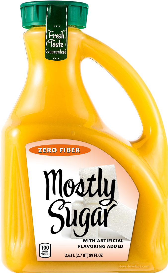Mostly Sugar Orange Juice - Wisconsin (1200x1200), Png Download
