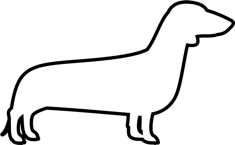 Dachshund Rubber Stamp - Dog (800x800), Png Download