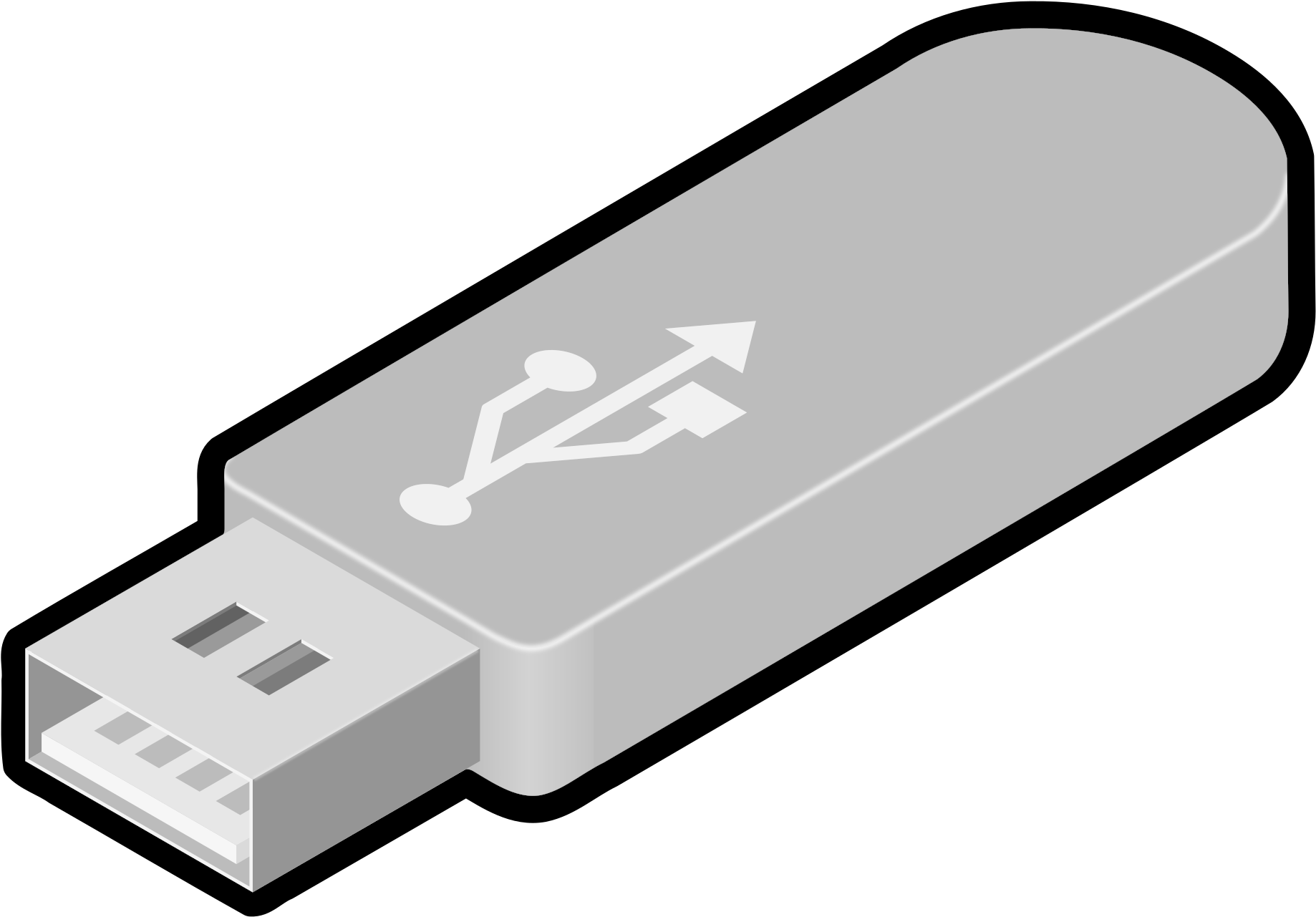 Public Domain Clip Art Image - Usb Flash Drive Clipart (958x735), Png Download