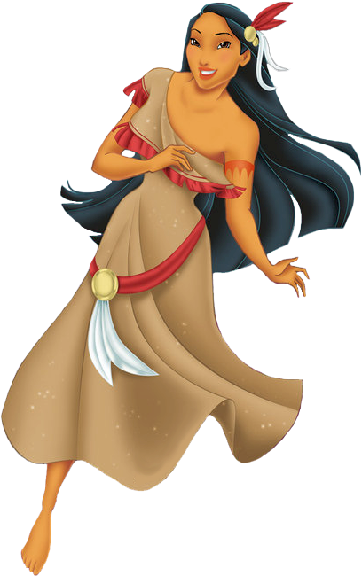 Pocahontas Disney Cartoon Characters, Disney Pixar, - Disney Pocahontas Princess Png (418x668), Png Download