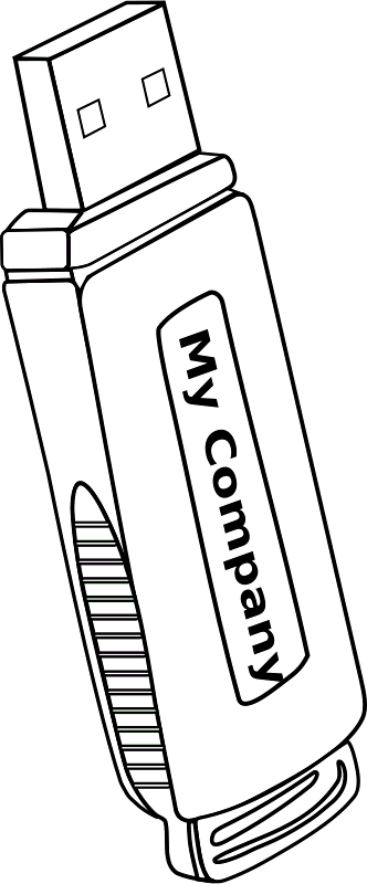 Pen Drive For Coloring (332x800), Png Download