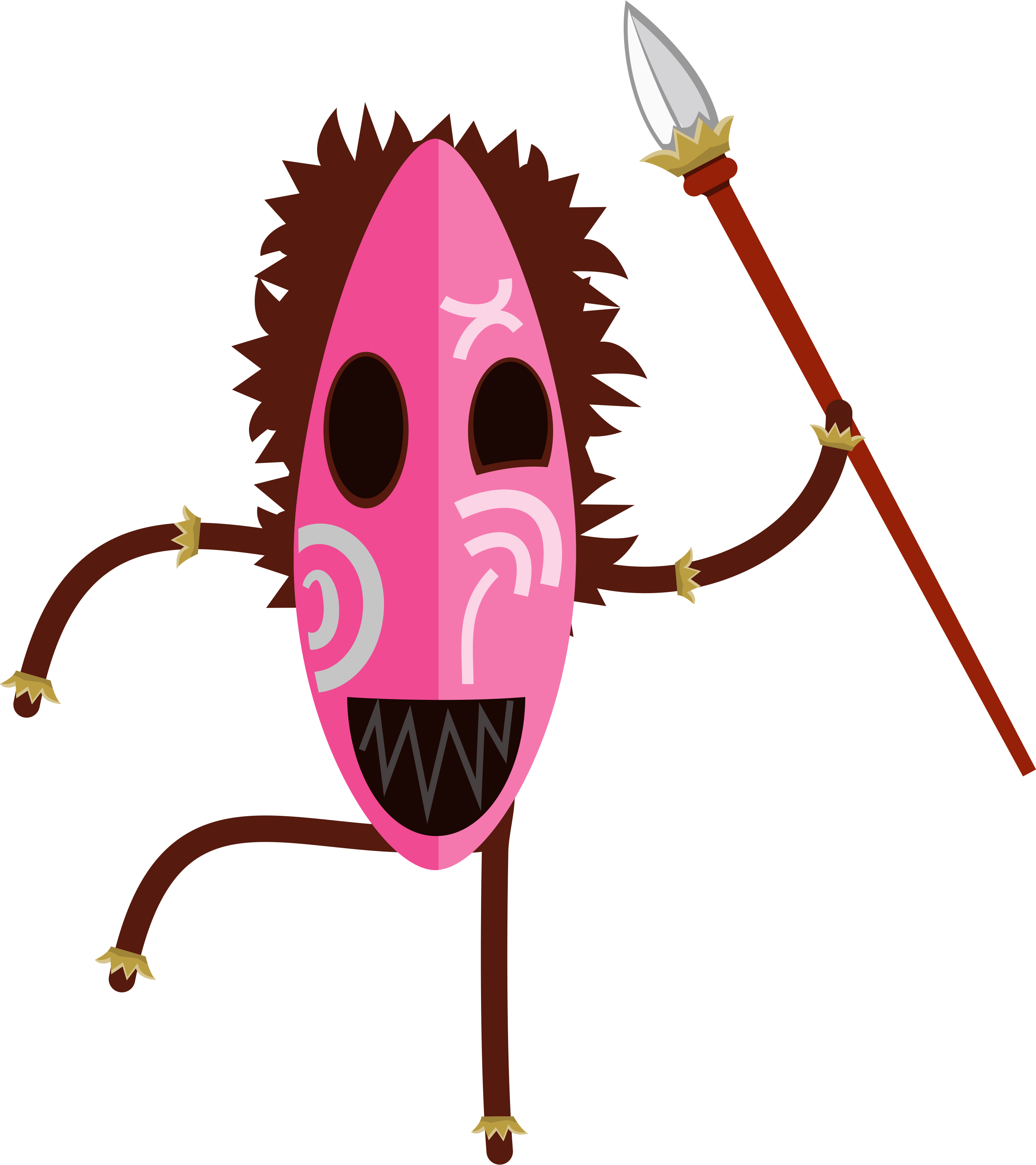 Pocahontas - Mascaras Mundo Bita Png (2787x3133), Png Download