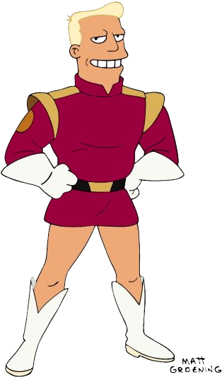 Also Known For Annoying "hot Alien Babes" - Sitcom Futurama Captain Zapp Brannigan Red Uniform (360x550), Png Download