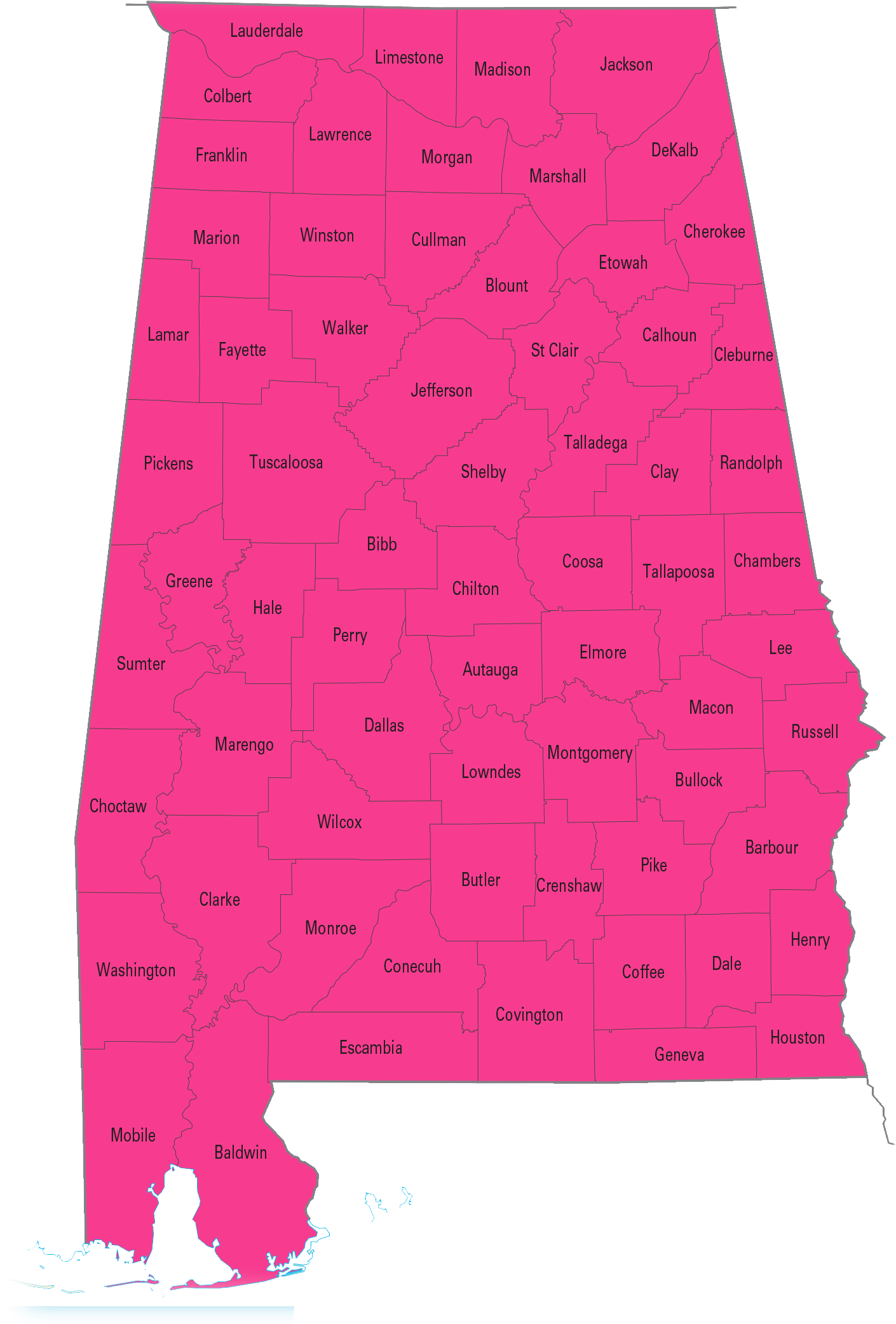 Alabama - Alabama Map Vector (3208x2458), Png Download