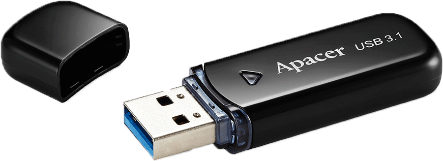 Ah355 Usb - Apacer Ah355 32gb Usb3.0 Flash Drive - Black (960x500), Png Download