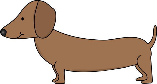 Dachshund Clipart Transparent - Weenie Dog Clip Art (600x322), Png Download