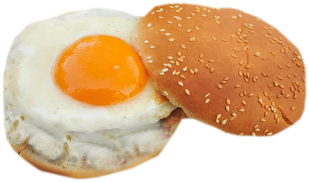 Fried Egg Burger Png (630x450), Png Download