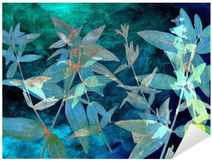 Abstract Watercolor Background And Branch Plant - Branch Plant, Canvas Gallery Wrap (400x400), Png Download