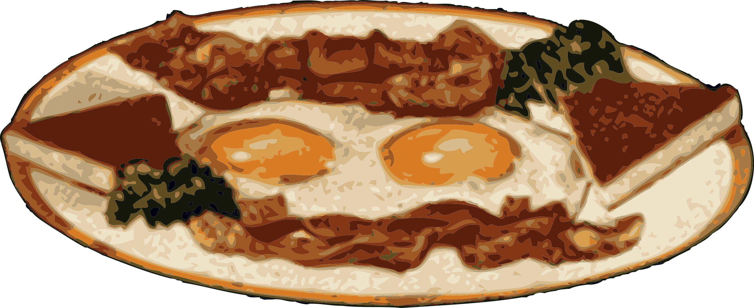 Breakfast Fried Egg Bacon And Eggs Toast - Bacon And Eggs (833x340), Png Download